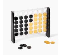 Unique Four in a Row - Jeu de 4 dans une rangée en acrylique - Décoration de jeu de société - Jeu de table basse - Jeu familial à 2 joueurs - Connect The Four Pieces - Jeu de stratégie classique (noir