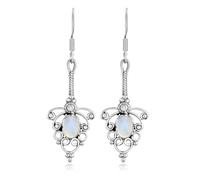 Unique Gems Boucles d'oreille pour la femme Pierre de lune 2.4 ct Argent 925 l'étoile du soir d'eowyn Qualité par bijoutier