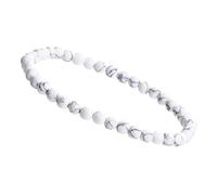 Unique Gems Bouddha Bracelet de perles blanc turquoise Ø 6mm pierre naturelle pour la femme Élastique 15cm à 18cm