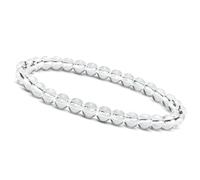 Unique Gems Bouddha Bracelet de perles sélénite 6mm pierre naturelle discret pour la femme extensible 16cm à 19cm