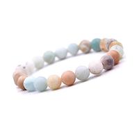 Unique Gems Bracelet Chakra pour enfants Amazonite 6mm en perles de pierre naturelle fait main - Bracelet à boules pour femmes, hommes et enfants - Fabriqué en Allemagne