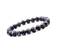 Unique Gems Bracelet Chakra pour enfants en labradorite 6mm en perles de pierre naturelle fait main - Bracelet à boules pour femmes, hommes et enfants - Fabriqué en Allemagne