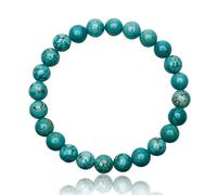 Unique Gems Bracelet Chakra pour femme en Turqouise 8 mm en perles de pierre naturelle fait main pour femmes, hommes et enfants - Fabriqué en Allemagne