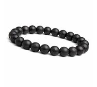 Unique Gems Braceleten shungite pour femme perles de pierre naturelle élastique de 8 mm fait main fabriqué en Allemagne Cadeau pour femme