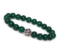 Unique Gems Chakra bracelet Agate verte Perles Ø 8mm boule de Mantra Argent 925 bracelet énergétique