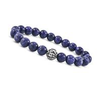 Unique Gems Chakra bracelet Lapis lazuli Perles Ø 8mm boule de Mantra Argent 925 bracelet énergétique unisex 20cm à 22cm