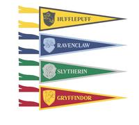 Unique- Harry Potter Bannière Fanion en Tissu-Fête à Thème Paquet de 4, 23591, Multicolour