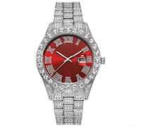 Unique Hip Hop Roman Scale Quartz Watch with Steel Shine Diamond Shine (03)