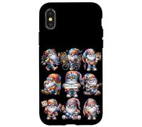 Unique Hippie Accessories for Women Peace Love Hippie GNOME Coque pour iPhone X/XS
