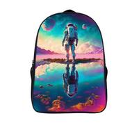 Unique Imprimé Sacs À Dos astronautes Cartable Fille Primaire 2 Compartiment Planète Miroir Filles Et Garçons Imprimé 3D Sac À Dos-16,pour Les Voyages Les Affaires