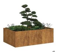 UNIQUE Jardinière LMT - Pot de Fleurs Balcon rouillé 120x80x40 cm acier inoxydable cozy118512