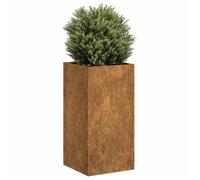 UNIQUE Jardinière LMT - Pot de Fleurs Balcon rouillé 40x40x80 cm acier inoxydable cozy575679