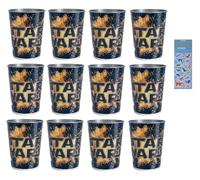 Unique Le lot de fournitures de fête d'anniversaire Star Wars comprend 8 gobelets réutilisables en plastique et 1 feuille d'autocollants dinosaures