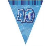 Unique ligne de drapeau 40 274 cm bleu Blauw