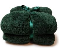 Unique Living | Couverture en peluche 150x200cm vert foncé