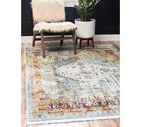 Unique Loom Baracoa Collection Tapis décoratif - Cayo Hueso (rectangulaire, 2,4 x 3 m, Bleu Clair/Beige)