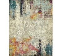 Unique Loom Chromatic Collection Tapis Moderne Abstrait coloré et Vibrant pour Tout décor d'intérieur (rectangulaire, 2,4 x 3 m, Beige/Rose)
