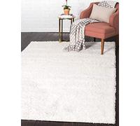 Unique Loom Solid Shag Collection Tapis rectangulaire (2,4 x 3 m, Blanc Neige)