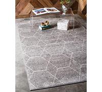 Unique Loom Trellis Frieze Collection Tapis géométrique de Style marocain Gris Clair 152 x 244 cm