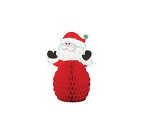 Unique Lot de 4 pères Noël en papier alvéolé
