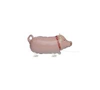 Unique- Lovely Standing Foil Walking Pet Pig Design Joli Ballon en Aluminium Debout | Motif Cochon Marcheur, 53644, Coloris Assortis