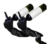 Unique Middle Finger Wine Rack, Funny Hand Gesture Bottle Holder, Decorative Single Bottle Display Stand for Countertop, Bar or Dining Table, Novelty Gift for Wine Lovers Home Kitchen (2Pcs)