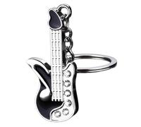 Unique Music Series Porte-clés délicat instrument de musique avec une touche moderne pour les femmes élégantes décoration distinctive, Guitare noire, taille unique