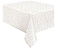 Unique- Nappe en Plastique-2,13 m x 1,37 m-Fête d'anniversaire Triangle Lumineux-1 Pièce (Lot de 1), À Chevron, 26193, Multicolour, 2.13 x 1.37 Month