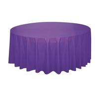 Unique Nappe Ronde Plastique Violet Fluo 2,13 m - 47039