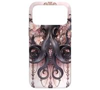 Unique Octopus Decor for Women with Pink Flowers Black Squid Coque pour iPhone 17 Pro Max
