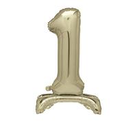 Unique Party 13231 - Ballon Géant Debout Numéro 1-76 cm - Or, Gold