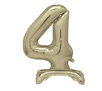 Unique Party 13234 - Ballon Géant Debout Numéro 4-76 cm - Or