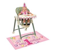 Décorations pour chaise haute anniversaire 1 an fille