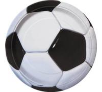 Unique Party - 27305 - Paquet de 8 Assiettes en Carton - Football - 23 cm