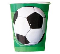 Unique Gobelets en carton 27306 – Paquet de 8 – Football – 266 ml – Sable