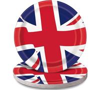 Unique Party 28795 Lot de 8 assiettes en carton Motif Union Jack Multicolore 23 cm
