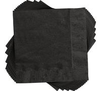 Unique Party - 3201 - Serviettes en Papier - 13 cm - Noir