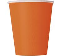 Unique Party - 32246 - Paquet de 14 Gobelets en Carton - 270 ml - Orange