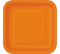 Unique Party - 32341 - Paquet de 14 Assiettes en Carton - 23 cm - Orange