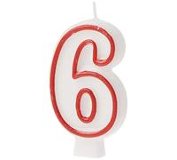 Unique Party - 360-6 - Bougie d'Anniversaire Numéro 6