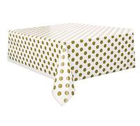 Unique Party - 37293 - Nappe - Plastique à Pois 2,74 x 1,37 m - Or