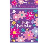 Unique Party 40283 - Pochettes Cadeau - Fête à thème Anniversaire Fleur - Paquet de 8