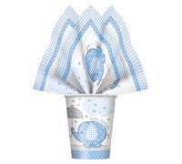 Unique Party - 41692 - Paquet de 16 Serviettes en Papier Baby Shower Éléphant - Bleu