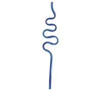 Unique Party 49130 Petites pailles en plastique Squiggle, 7,5 pouces | Multicolore | 12 pièces, paquet de 12