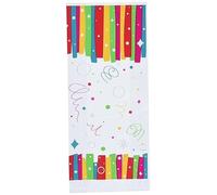 Unique Party – Sachets en cellophane 49573 – Paquet de 20 – Rubans arc-en-ciel – 5"x11"