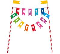 Unique Party - 49578 - Décoration de Gâteau Anniversaire Arc-en-Ciel