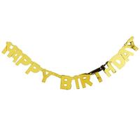 Unique Party - 49587 - Banderole d'Anniversaire - Happy Birthday - 1,2 m - Or