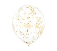 Haza Original ballons confettis or 6 pièces 30 cm Goud