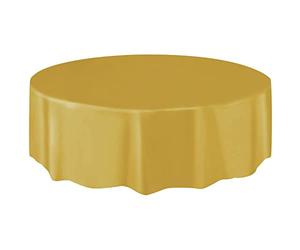 Unique Party - 50035 - Nappe Ronde en Plastique - 2,13 m - Or