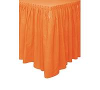 Unique Party - 50049 - Jupe de Table en Plastique - 4,2 m - Orange